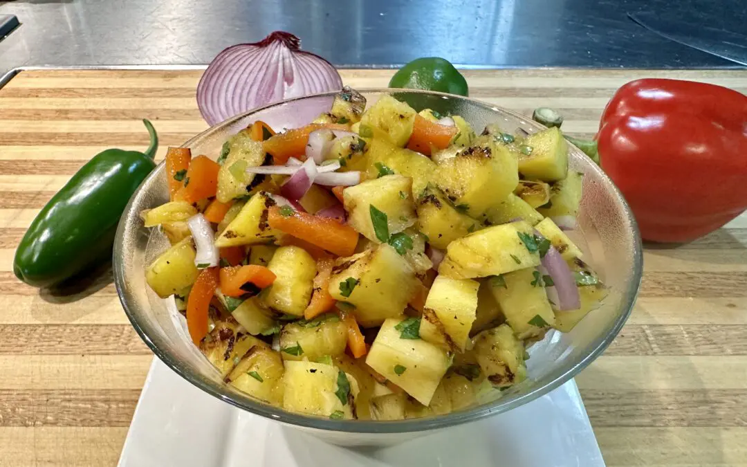 Grilled Pineapple and Roasted Red Bell Pepper Salsa