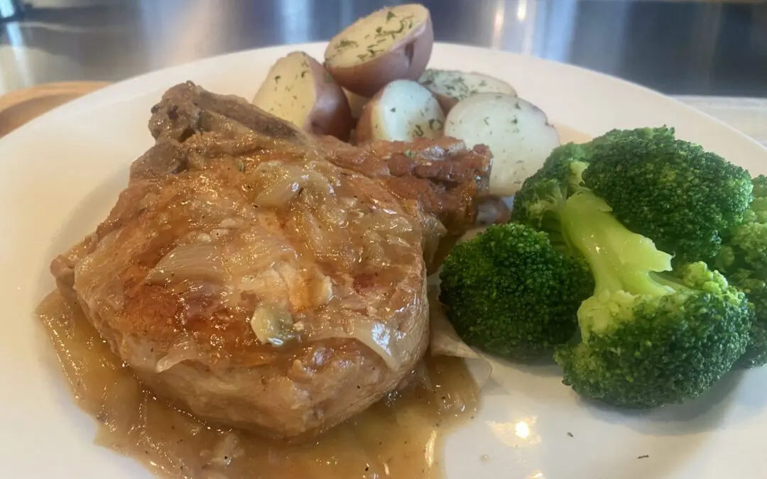 Mom’s Onion Smothered Pork Chops