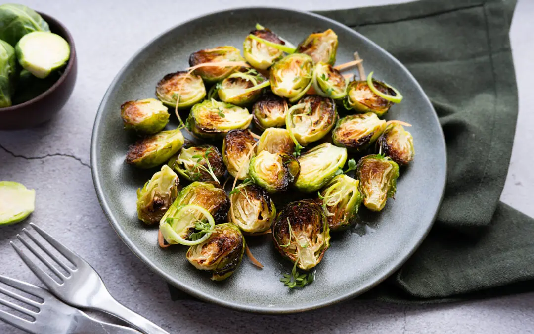 Roasted Brussels Sprouts with Rosemary, Honey and Balsamic Vinegar