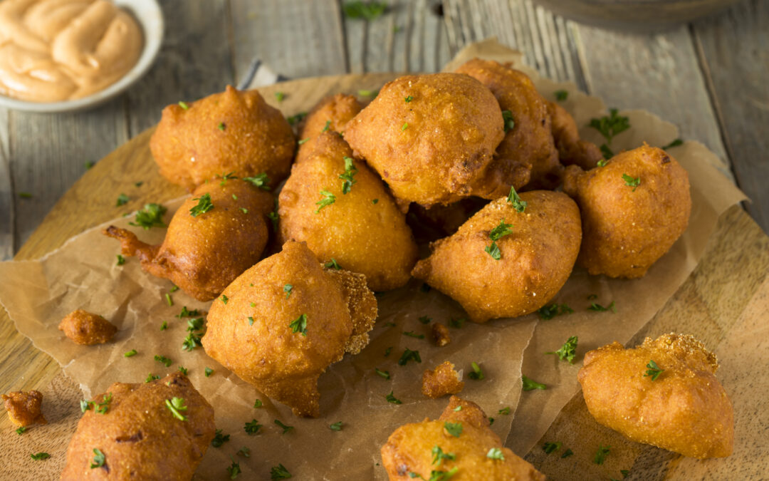 Hushpuppies with Bacon, Sweet Corn and Onions