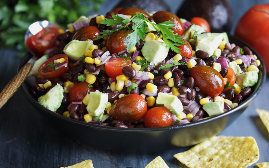 Tex-Mex Corn & Avocado Salad with Black Beans