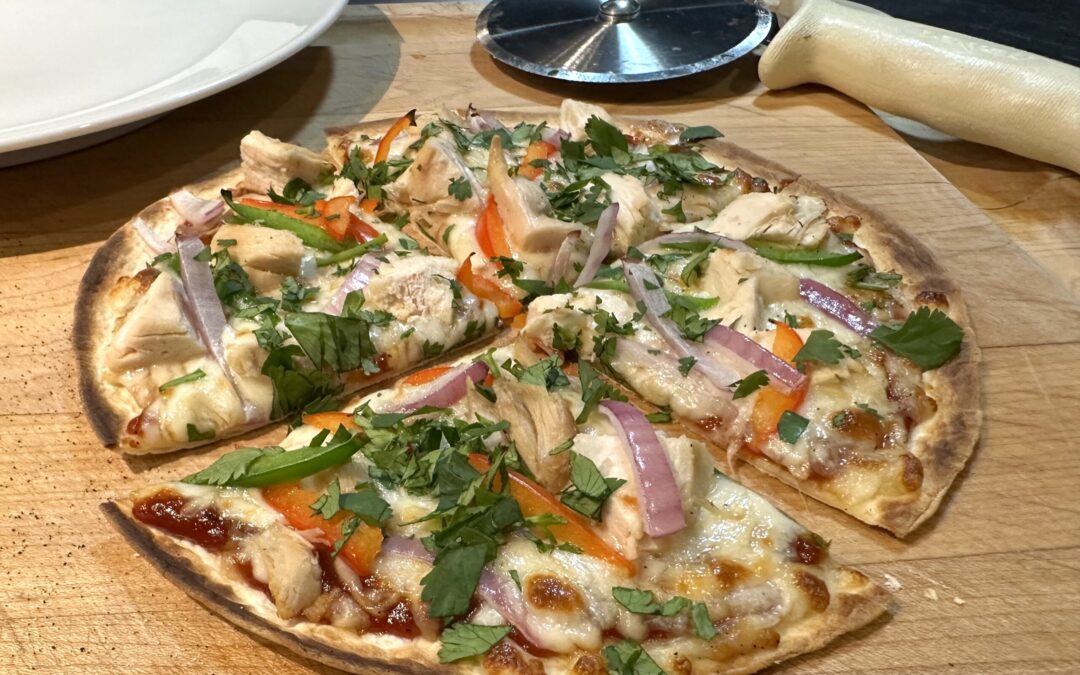 BBQ Chicken Tortilla Pizzas