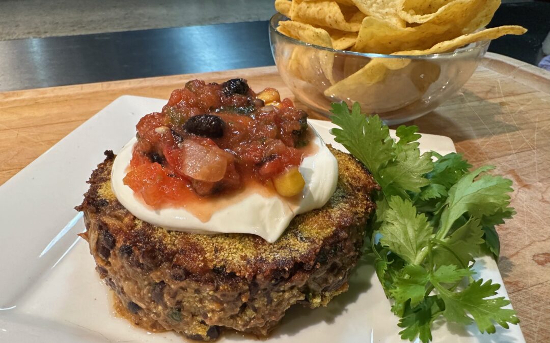 Southwest  Black Bean Cakes with Cattleman’s Rotisserie Chicken