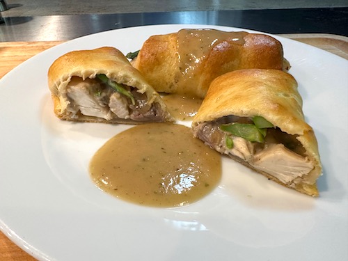 Chicken, Asparagus & Mushroom Croissant Roll-Ups