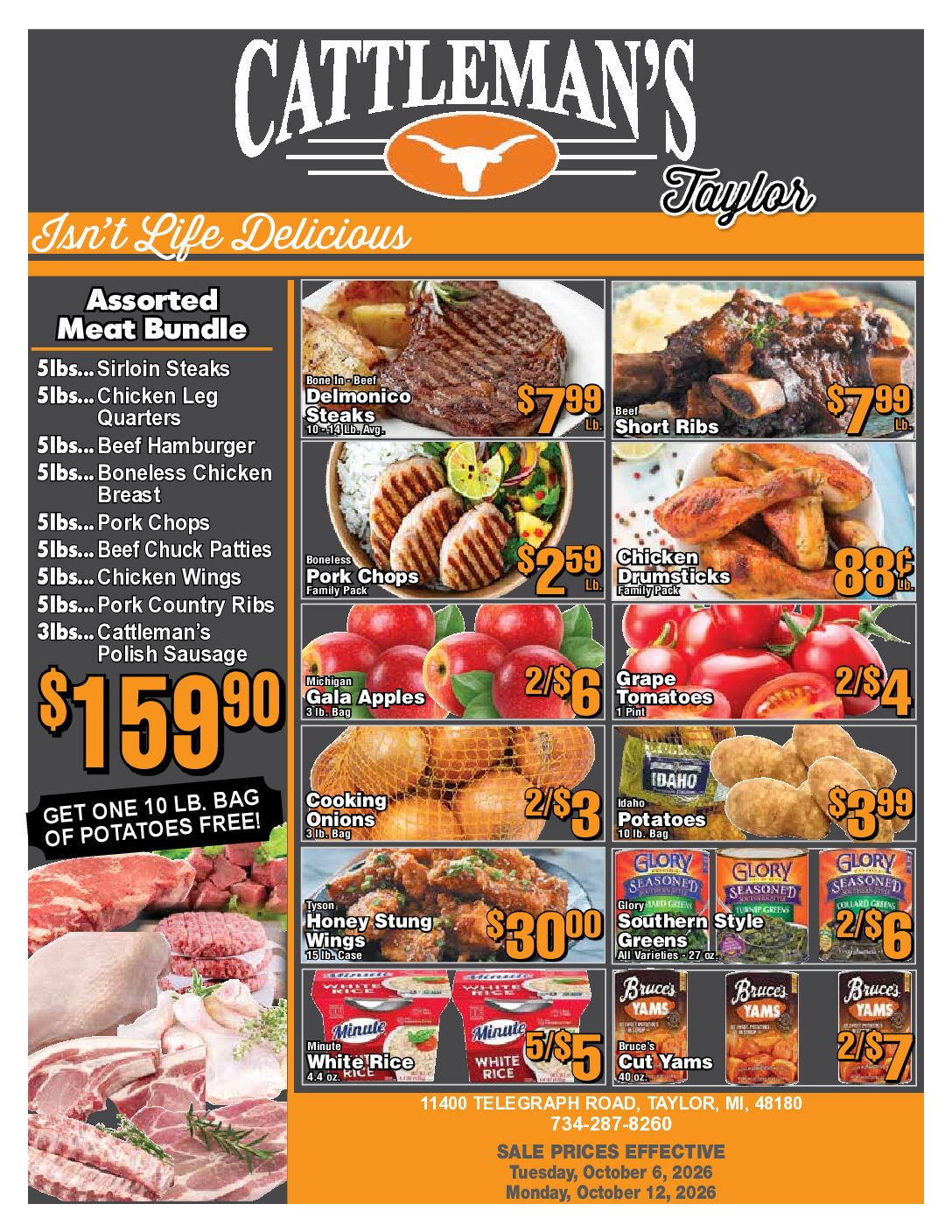 CattlemansAdTAYLOR-October6-12 Cattleman's Meats Weekly Special Taylor